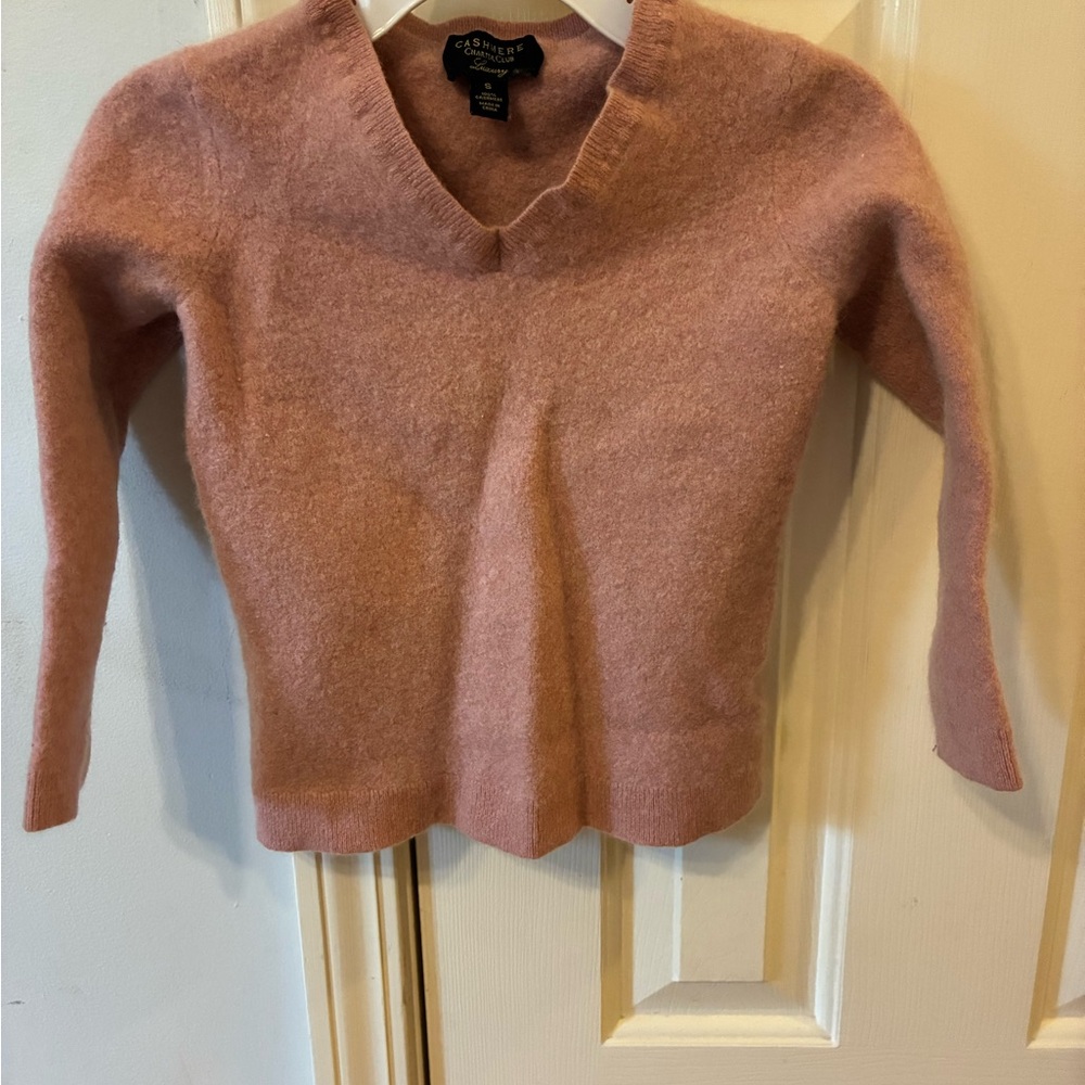 Charter Club Dusty Pink V-Neck Sweater Girls Size S